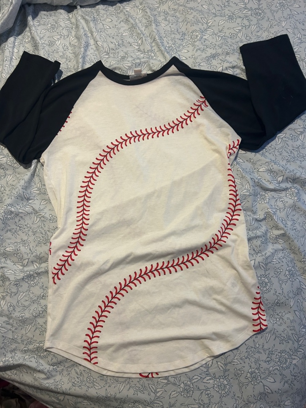 LuLaRoe Randy  Cream Baseball ⚾️ Theme